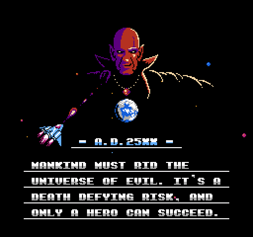 Gyruss NES / Famicom Screenshot: Game introduction.