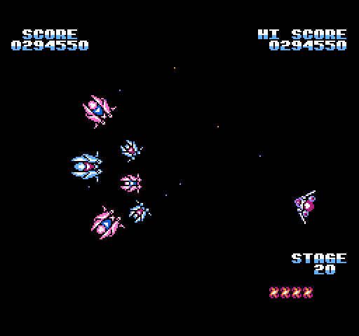 Gyruss NES / Famicom Screenshot: Another chance stage...