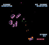 Gyruss for NES / Famicom - A new type of enemy formation begins to appear...