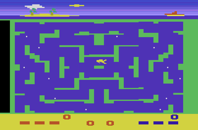 Lochjaw Atari 2600 Screenshot: Starting screen.