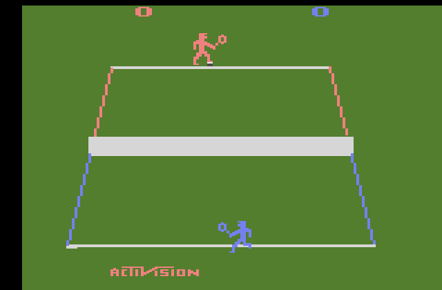 Tennis Atari 2600 Screenshot: Starting screen.