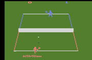 Tennis for Atari 2600 - Blue player serves...