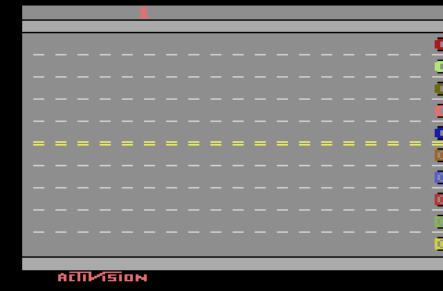 Freeway Atari 2600 Screenshot: The starting screen.
