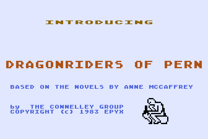 Dragonriders of Pern Atari 8-bit Screenshot: Title screen 2.