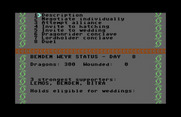 Dragonriders of Pern for Commodore 64 - The main in-game menu.