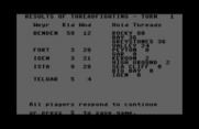 Dragonriders of Pern for Commodore 64 - Results of thread fighting.