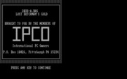 Lost Dutchman's Gold for IBM PC/Compatibles - IPCO logo and game title.