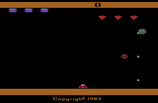 Spider Fighter Atari 2600 Screenshot: Starting screen.