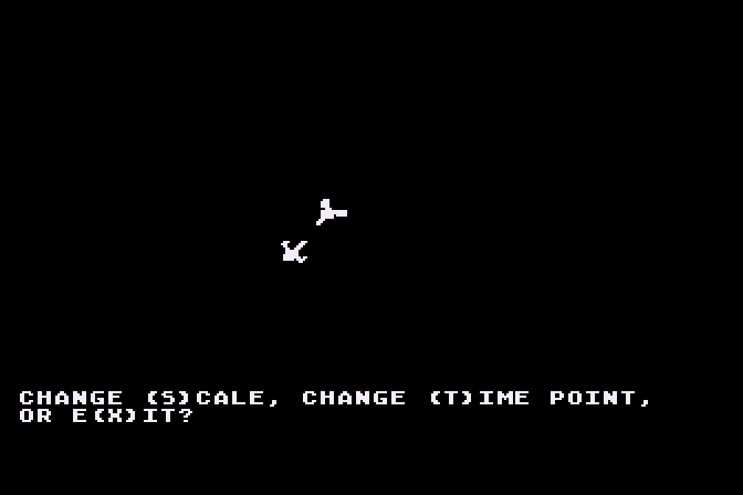 Cosmic Balance, The Atari 8-bit Screenshot: Viewing the map...