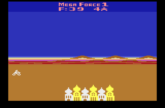 Mega Force Atari 2600 Screenshot: Title screen.