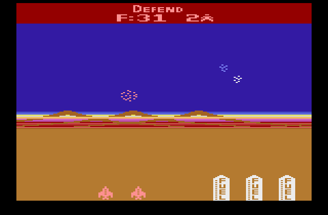 Mega Force Atari 2600 Screenshot: I've been hit!