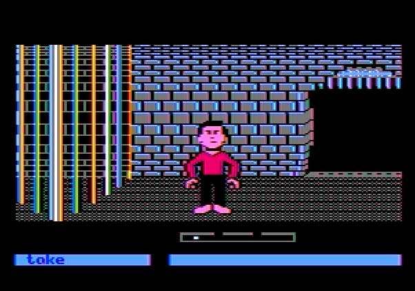 Labyrinth: The Computer Game Apple II Screenshot: Drat, a dead end...