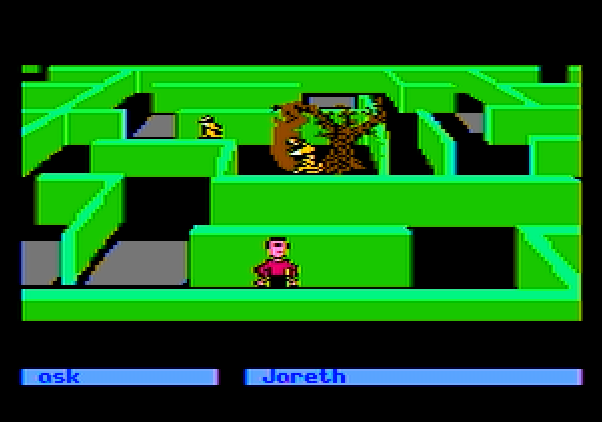 Labyrinth: The Computer Game Apple II Screenshot: Ludo is in trouble, and I need to rescue him!