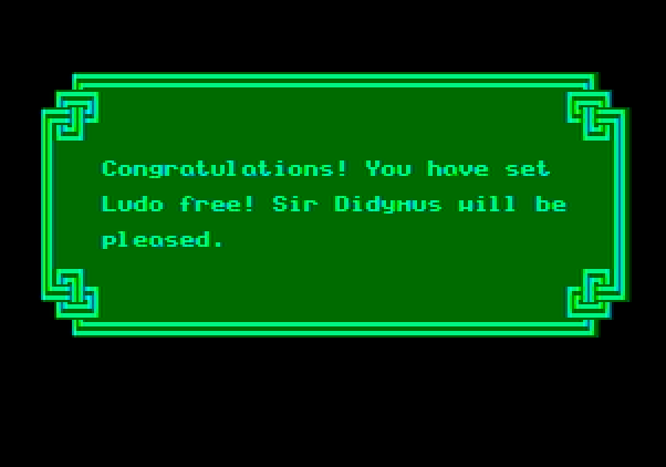 Labyrinth: The Computer Game Apple II Screenshot: Ludo is free!