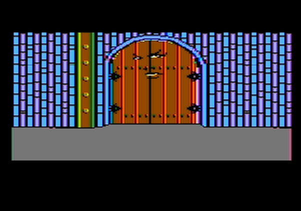Labyrinth: The Computer Game Apple II Screenshot: Entrance to the labyrinth.