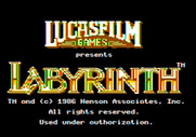 Labyrinth: The Computer Game for Apple II - Title screen.