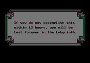 Labyrinth: The Computer Game for Apple II - I have a 13 hour time limit...