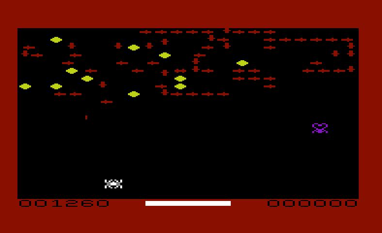 Arachnoid Commodore VIC-20 Screenshot: Game demo.