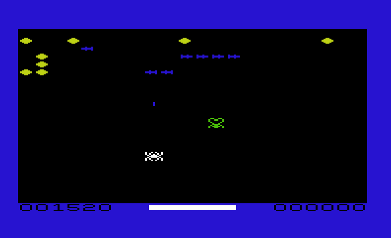 Arachnoid Commodore VIC-20 Screenshot: Game start.