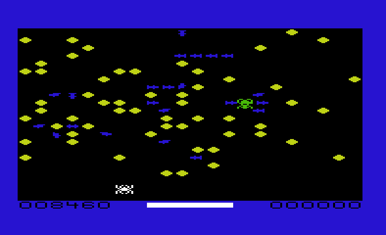 Arachnoid Commodore VIC-20 Screenshot: Not much space to move around in now!