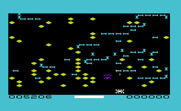 Arachnoid for Commodore VIC-20 - Starting the game on one of the more difficult settings...