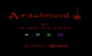 Arachnoid for Commodore VIC-20 - Title screen.