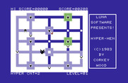 Hyper-Hen for Commodore 64 - Fill in the entire maze to complete the level.
