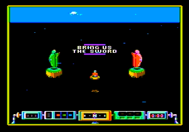 Airheart Apple II Screenshot: Game start.