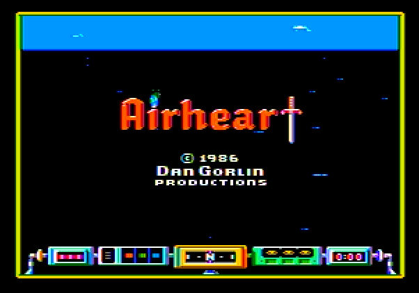 Airheart Apple II Screenshot: Title screen.