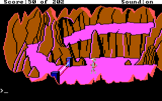Space Quest: Chapter I - The Sarien Encounter IBM PC/Compatibles Screenshot: I need a way past these laser beams...