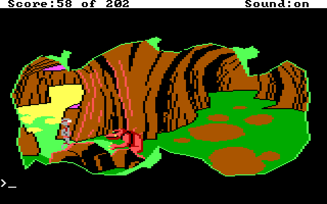 Space Quest: Chapter I - The Sarien Encounter IBM PC/Compatibles Screenshot: Watch out for that Orat that is trying to eat you!
