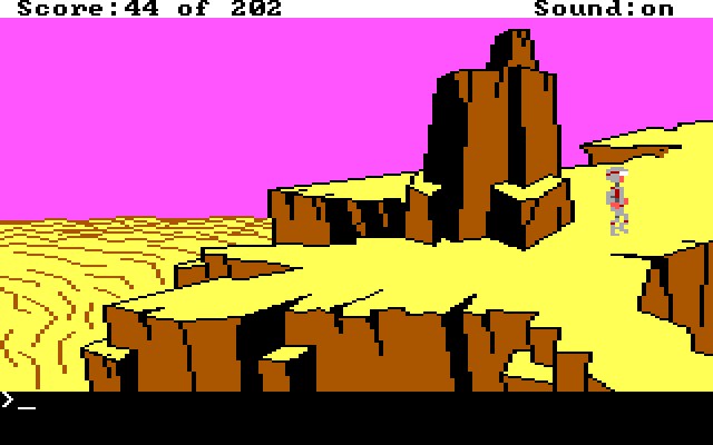 Space Quest: Chapter I - The Sarien Encounter IBM PC/Compatibles Screenshot: There are many maze like paths to wander.