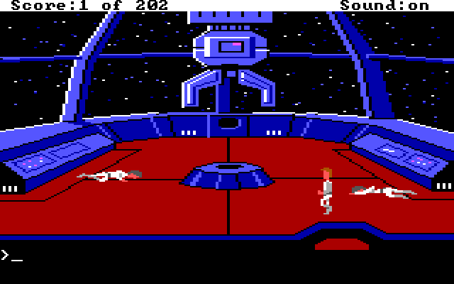Space Quest: Chapter I - The Sarien Encounter IBM PC/Compatibles Screenshot: The star generator is missing!