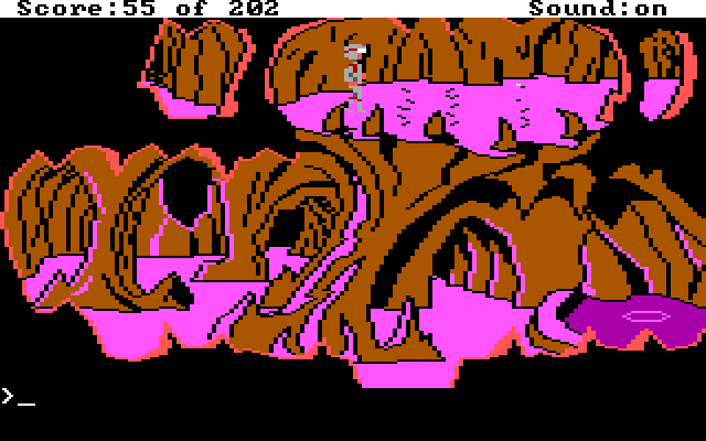 Space Quest: Chapter I - The Sarien Encounter IBM PC/Compatibles Screenshot: Watch out for acid drops!