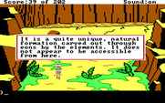 Space Quest: Chapter I - The Sarien Encounter for IBM PC/Compatibles - Examining a rock bridge.