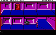 Space Quest: Chapter I - The Sarien Encounter for IBM PC/Compatibles - In disguise these robots leave you alone, but are deadly if they recognize you!