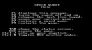 Space Quest: Chapter I - The Sarien Encounter for IBM PC/Compatibles - The help screen.