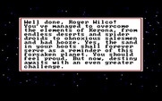 Space Quest: Chapter I - The Sarien Encounter for IBM PC/Compatibles - Well done, Roger! Made it off Kerona...