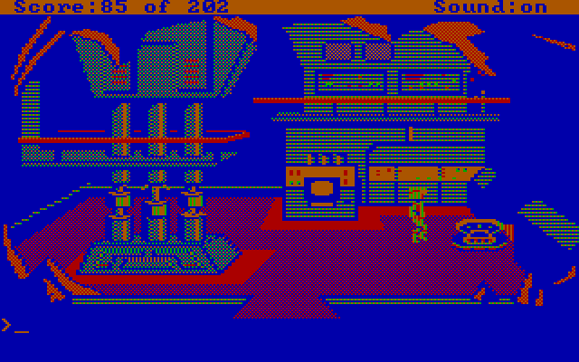 Space Quest: Chapter I - The Sarien Encounter IBM PC/Compatibles Screenshot: Ah, another escape pod...