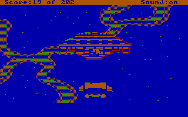 Space Quest: Chapter I - The Sarien Encounter IBM PC/Compatibles Screenshot: A successful escape!