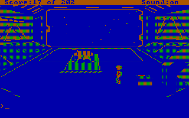 Space Quest: Chapter I - The Sarien Encounter IBM PC/Compatibles Screenshot: Ah, an escape pod...just what I need!