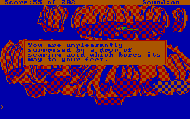 Space Quest: Chapter I - The Sarien Encounter IBM PC/Compatibles Screenshot: Oops, game over!