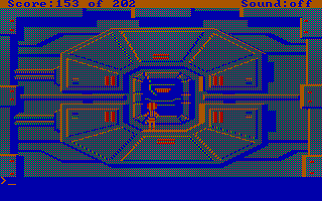 Space Quest: Chapter I - The Sarien Encounter IBM PC/Compatibles Screenshot: Outside the airlock.