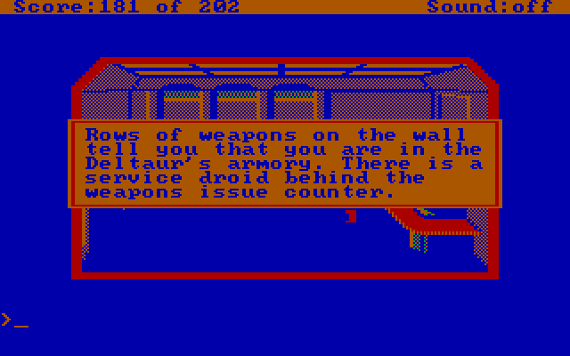 Space Quest: Chapter I - The Sarien Encounter IBM PC/Compatibles Screenshot: Roger in disguise...