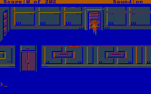 Space Quest: Chapter I - The Sarien Encounter IBM PC/Compatibles Screenshot: Game start.