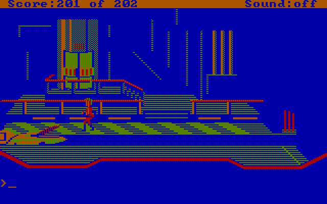Space Quest: Chapter I - The Sarien Encounter IBM PC/Compatibles Screenshot: Ah, an escape pod...useful!