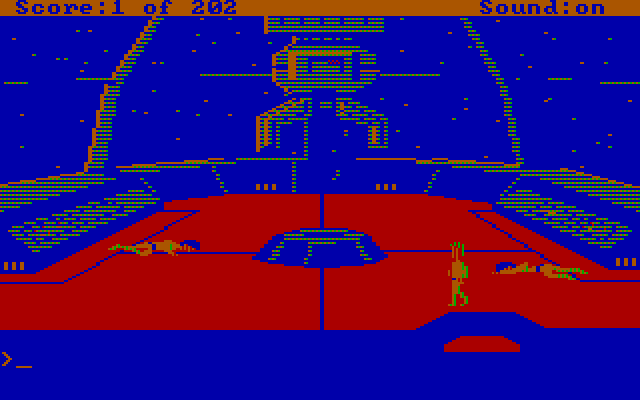 Space Quest: Chapter I - The Sarien Encounter IBM PC/Compatibles Screenshot: The star generator is missing!
