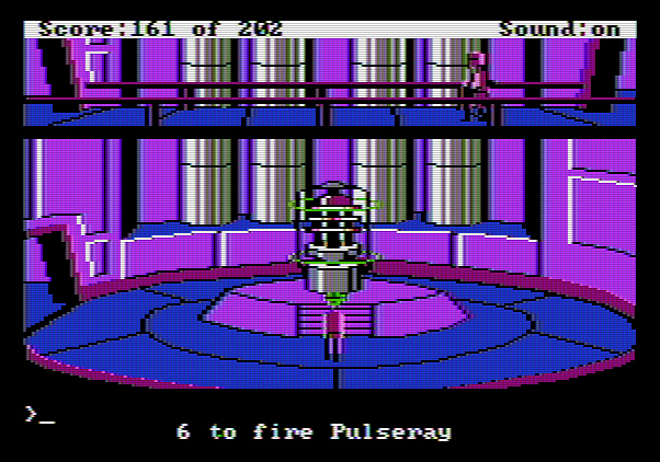 Space Quest: Chapter I - The Sarien Encounter Apple II Screenshot: It's the star generator!