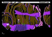 Space Quest: Chapter I - The Sarien Encounter for Apple II - Exploring a cave; watch out for tentacles!