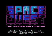 Space Quest: Chapter I - The Sarien Encounter for Apple II - Title screen.